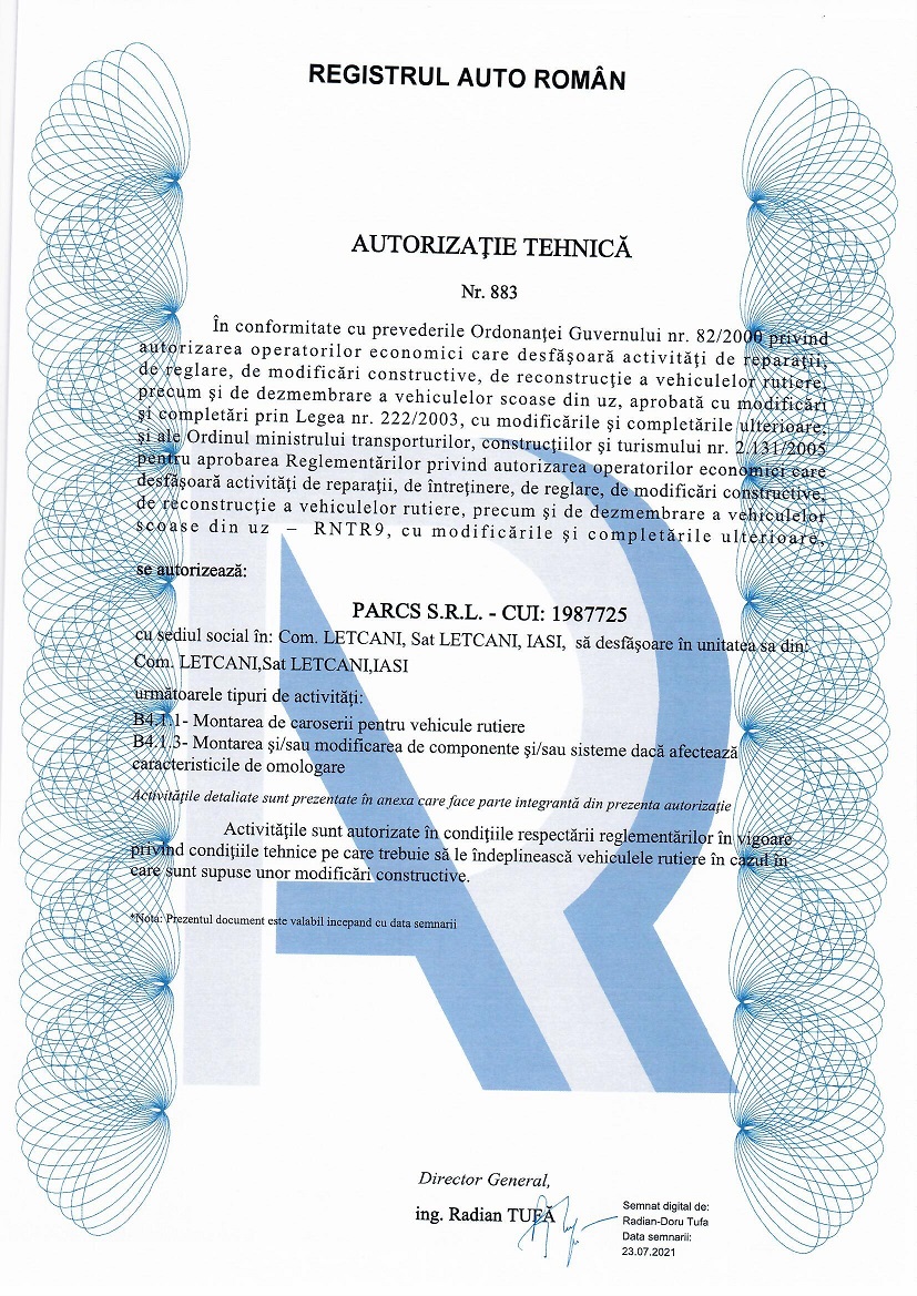 Autorizare RAR